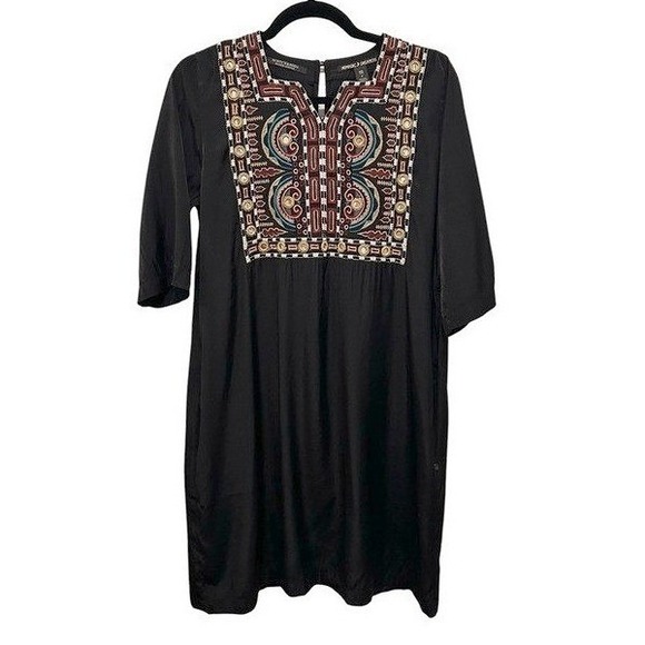 Scotch & Soda Dresses & Skirts - Scotch & Soda x Nomadic Dreamers Embroidered Black Dress S/M Pockets Boho‎ Folk